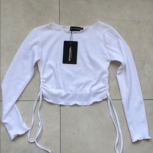 Pretty Little Thing rouched crop tank